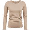 GRACE KARIN Pullover a Maniche Lunghe da Donna Camicetta Lavorata a Maglia Casual Maglione Girocollo Maglieria in Pizzo Abiti Autunno-Inverno Elastici