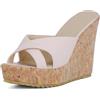 Bviennic Donna Sandals Zeppa Con Plateau Moda Punta Aperta Senza Chiusura Festa Sandals 0961 Rosa Numero 37 Eu/38Cn