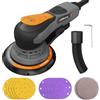 ONEMANA levigatrice rotorbitale 150 mm, brushless, corsa 5,0 mm, 350 W, 6 regimi (4000-10000 rpm), aspirazione polvere, disco 150 mm incl. Rotorbitale: levigatrice orbitale per legno