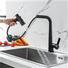 LakeBayMZC Rubinetto Lavello Cucina con Doccetta Estraibile Nero con 3 Modalità