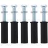 LT Easiyl Set Di 5 Bulloni Di Fissaggio Per Asfalto M10x100mm Dadi M10x55mm E Rondelle M10 Per Fermi Ruota E Rampe Di Traffico