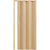 ESTO Porta a Soffietto da Interno 84 x 215 cm Misura, Economy, Premium, Deluxe quality, Porta Scorrevole 10 Colori diversi Bianco, Noce, Legno Scuro e Chiaro (Premium, Legno Chiaro Venato)