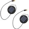 GZWY 2 pezzi di ricambio per luci solari, 600 mAh, copertura di ricambio, impermeabile, pannello solare di ricambio a LED, luce bianca calda, per lampade da giardino, illuminazione da terrazza (2 pezzi)