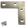 Zernnis Staffe angolari per connettori angolari (spessore 1 mm), in acciaio inox, a forma di L, con viti, 30 pezzi, 50 x 50 mm