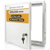 Proxinova Sportello Ispezione Metallo 20x20 cm con Serratura a Chiave - Sportello Contatore Gas ed Elettrico per Parete e Soffitto - Pannello Accesso Tecnico per Contatore, Caldaia e Manutenzione
