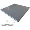 Isolamenti Controsoffitti Metallici Modulari, 60x60 cm, Argento Silver RAL 9006, Acciaio Zincato, Alta Prestazione Acustica, 20 Pannelli, 7,20 mq (LAY-IN 24 senza foratura, pannelli lisci)