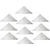 AERZETIX - C58836 - Set di 10 piastre di montaggio piatte triangolari 140x100x100x1mm - piastra di fissaggio perforata - staffa legno telaio assemblaggio - in acciaio - colore argento