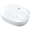 Barbottina Lavabo da appoggio in ceramica bianca con foro modello DRV 50 cm