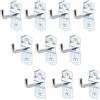 TLDBATICE 10 ganci per pannelli forati scaffali da supermercato, portautensili in metallo, 50 mm organizer per utensili con pannello forato quadrato per garage scaffali officine negozi al dettaglio