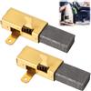 Zuahaly 2 pezzi con supporto Spazzola di carbone di alta qualità compatibile con TS55, TS75, AP55EB, AP65EB, AT55E, AT65EB 6x11x16,5 mm di collegamento in metallo | Alta resistenza e lunga durata