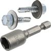 AERZETIX Kit di 30 viti autoperforanti Ø6.3x25 mm con rondella EPDM / 1 inserto SW10