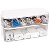 ZBRANDS ZB Scatola Porta Cavi, 22,9 cm, Impilabile, 6 Scomparti