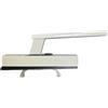 inferramenta Maniglia Cremonese Bianca Stile Classico | Apertura Verso L'alto | Modello Vecchio Tipo per Finestre in Legno | 11,5x2 cm | TV03