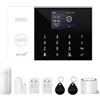 XNY Allarme casa 4G, Wifi Allarme Senza fili, Antifurto Allarme con Avviso APP, Kit 8 Pezzi: Rilevatore di Movimento, Sensore Porte Finestre, Sirena, Telecomando, Lavora con Alexa e Google Assistant