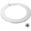 Flewdart Fledart 2pcs rosetta per tubo stufa 160mm, rosetta copritubo camino acciaio inox 160 mm, dimensioni 162 x 222 x 5mm Resistente al calore per tubo camino (160mm 2pcs)