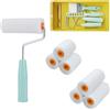 AMSGANK Set di Rullo per Pittura, Mini Rulli per Pittura in Schiuma con Manico Antiscivolo, Vassoio, Penello, Agitatore, per Decorazioni Murali e Ristrutturazione di Soffitti
