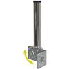 Aimeboost Staffa di montaggio a parete per palo da 3,8 cm di diametro e 30,5 cm di lunghezza, per antenna TV esterna, angolo regolabile
