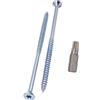 SKIR'CO (20 pezzi) Viti per Legno in Acciaio Zincato 6,0 x 120 mm, Viti a Testa Svasata Torx, Viti per Truciolare, Parzialmente Filettate