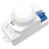 Oniissy Interruttore con sensore di movimento a microonde, 12 V AC100-240 V, controllo con distanza di rilevamento regolabile da 2 a 8 m, rilevamento a 360°, IP42, personalizzabile 8-12 min (12 V)