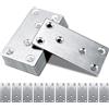 Gorffy Staffe Piatte per Legno, 80 × 40 × 1,75 mm, 10 Pezzi | Staffe di Giunzione Piatte, Resistenti, Piastre di Rammendo in Acciaio Inox, Staffe Metalliche per Fissaggio