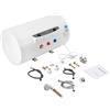 Brride Set scaldabagno elettrico ad accumulo 70L, scaldabagno elettrico a serbatoio 220V con doccetta e tubo, boiler orizzontale con elemento riscaldante in acciaio inox 25-75°C IPX4