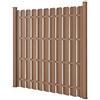 NEU.HOLZ Steccato per Giardino Staccionata con Doghe e 2 Colonne in WPC Legno Composito Recinzione con Base in Acciaio 185 x 193 cm - Marrone