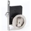 Smarbettiy Serratura invisibile per porta scorrevole, uso interno, in lega di zinco, con chiave su un lato, gancio sicuro, lingua disponibile in diversi colori: nero, argento, verde, bronzo, rosso, bronzo