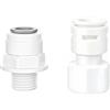 Devantia Connettore rapido da 3/8 per sistemi di filtrazione dell'acqua, connettore POM con filettatura interna/esterna da 3/8 e attacco rapido da 3/8, resistente alla pressione, facile montaggio push-fit