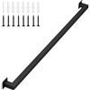 Gorssen 120cm Corrimano in Ferro battuto Tubo Nero Industriale | Ringhiere a Parete Ringhiera Passamano Maniglia di Sicurezza Balaustre pour Disabili Anziani - Kit completo