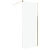 Beliani Box Doccia in Vetro Temperato Divisorio Senza Porta oro 80 x 190 cm