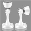 KOLAKO Fermaporta magnetico, bianco, protezione da parete, in acciaio inox, resistente, magnetico, per tenere la porta aperta, moderno, con magnete, montaggio a parete, per casa e ufficio, confezione da 2