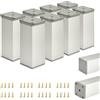 ALUSFERA Piedini regolabili per mobili - Set da 8 - Piedini per mobili dal design elegante - Piedini per mobili 40 x 40 x 100 mm Facile montaggio con set completo di viti