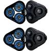 AYWNOCREY Testina Di Ricambio Completa For Rasoio, Compatibile Con Philips, Serie 5000 S5070 S5110 S5077 S5080 S5420 S5100 Lame Da Barba N02R(2set)