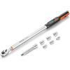 VEVOR Set Chiavi Dinamometriche Digitali con Attacco da 1/2", Cacciavite Dinamometrica con 4 Unità Visualizzazione Schermo LCD Cicalino e Indicatore LED, con Bussole Prolunga e Adattatore, per Veicoli