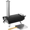 tepro Forno per pizza a pellet Danbury, con pietra per pizza di circa 33 x 33 cm