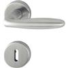 HOPPE Verona 2819351 BB, 37-42, Set maniglie con rosette (Deadlock), acciaio inox opaco, acciaio inox