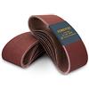 POWERTEC 3 nastri abrasivi da 45,7 cm, 5 per ciascuna grana 40/60/80/120, 20 pezzi, assortimento di nastri abrasivi in ossido di alluminio, per levigatrice a nastro portatile, levigatura di legno e