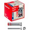 Fischer DuoHM Ø 10 mm con Vite a Croce POZI M5x55 mm, 25 Tasselli per Cartongesso in Metallo e Nylon senza Necessità di Pinza, 572921