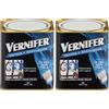 Arexons 4881 VERNIFER | Bianco Satinato, 750 ml Prodotto Verniciante, Smalto Antiruggine, Adatto a Protezione e Finitura di Interni ed Esterni, Gel Verniciante (Confezione da 2)