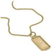 Diesel Collana da uomo, Collana con medaglietta in acciaio inossidabile, Oro (Gold)