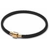 PANDORA Moments 564530C01-S2 - Bracciale in lega di metallo placcato oro 14K, compatibile Moments, dimensioni: 18 cm, colore: Nero