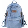 Ausing Zaino Jeans Donna per Laptop Zaino Denim Urbano Cowboy Chic | in Denim, Leggero, Vintage Style, Stile Casual, Zaino per Lavoro Viaggi Scuola, Azzurro Chiaro