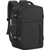OTAHGK Zaino da Viaggio 40 × 30 × 20 per Ryanair, Bagaglio a Mano Sotto il Sedile Aereo Borsa da Cabina Voli Zaini Casual Valigia Ufficio Scolastico Lavoro Borse Adatto a Laptop da 14 pollici-Nero