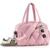 Lekespring Borsa da viaggio da donna, leggera borsa sportiva con scomparto per scarpe, bagaglio a mano, borsa da palestra, borsa da ospedale, borsa da viaggio per aereo, sauna, rosa chiaro, M：42*20*29