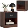 Relaxdays 2 comodini con cassetto e ripiano, dimensioni 41x39x28cm