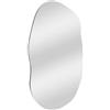 Dmora - Specchio Ophelia, Specchiera, Articolo d'arredo a muro, Decorazione con specchio, 52x2h89 cm, Nero