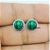 Fatto a mano Orecchini a perno fatti a mano in argento sterling 925 con pietra preziosa ma...