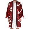 Kimono Haori Crane Da Uomo Giacca Longline Happi Cardigan Camicia Robe Estate