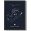 WSJIJY Stampa su Tela Formula 1 Imola Monaco Circuito di Arte Murale Poster Mappa del Mondo di Formula Racing Decorazione della Stanza Tela Dipinti Immagini Stampa Opera d'Arte 15X20Cm