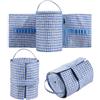 Aikelai Borsa Porta Lavoro a Maglia,Borsa per Uncinetto,Borsa Lavoro a Maglia,Contenitori Fili da Cucito,Borsa da Viaggio all'Uncinetto,Borse per Uncinetto per Lana e Ganci (Margherita Blu)